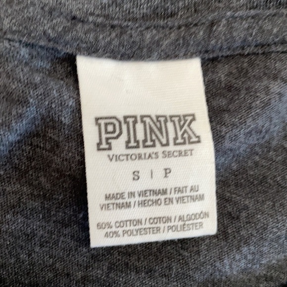Victoria Secret PINK oversized relaxed LOVE SOFT top. Size Small charcoal grey - Picture 8 of 8